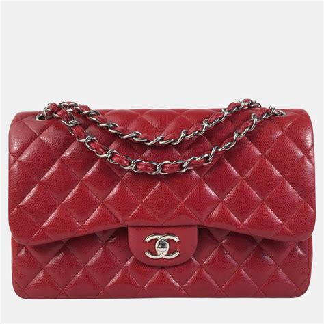 chanel red jumbo